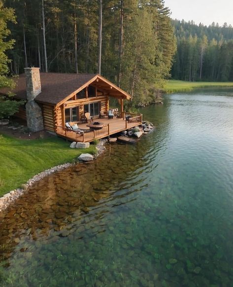 Shed Tiny Home, Boat House Interior, Luxury Log Cabins, Log Cabin Rustic, Lake Side, Fairytale Cottage, Beautiful Cabins, Dream Cottage, Castle House