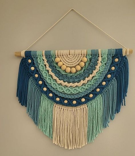 Macrame Chakra Wall Hanging Tutorial, Colourful Macrame Wall Hanging, Ombre Macrame Wall Hanging, Ombre Macrame, Macrame Wall Hanging Multicolor, Macrame Mandala Mirror, Crochet Pouf, Macrame Wall Hanging Tutorial, Macrame Plant Hanger Patterns