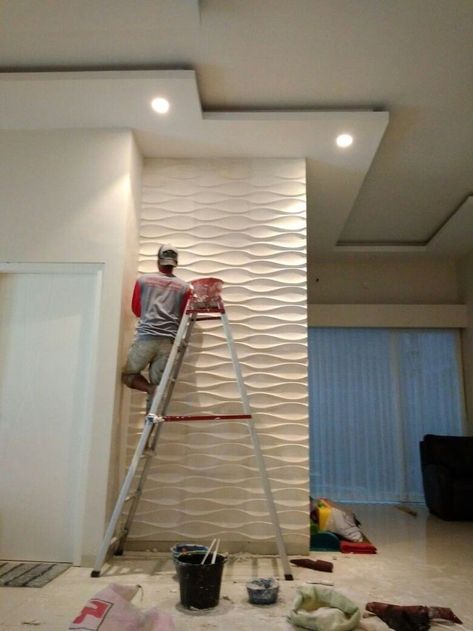 Textured Wall Panels, House Ceiling Design, Ceiling Design Living Room, Desain Furnitur Modern, Tv Wall Design, Interior Wall Design, Front Yard Landscaping Ideas, Wall Molding, Yard Landscaping Ideas