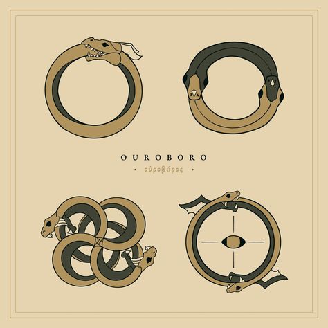 Free Vector | Hand drawn ouroboros illustration Vector Hand, Graphic Resources, Hand Drawn, Vector Free, How To Draw Hands