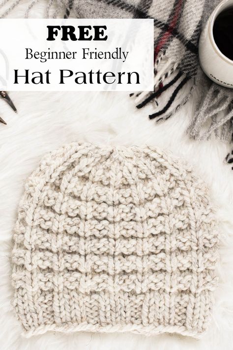 Are you looking for squish + texture? This is a simple Chunky Knit Hat pattern that has a lovely squish & texture! 🤩 Hand Knit Hat Patterns, Thick And Quick Hat Pattern, Chunky Yarn Knit Hat Pattern Free, Knit Chunky Hat, Softee Chunky Patterns, Chunky Wool Knitting Patterns Free, Super Chunky Knit Patterns Free, Super Bulky Knit Hat Pattern Free, Chunky Hat Knitting Pattern Free