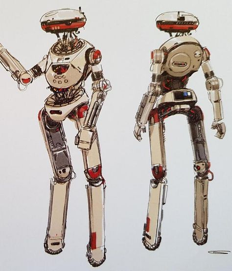 Star Wars Droid Oc, Battle Droid Concept Art, Star Wars Battle Droids Concept Art, Combat Droid Concept Art, Star Wars Astromech Droid Concept Art, Star Wars Astromech Droid, Robot Design Sketch, Humanoid Robot, Star Wars Droids