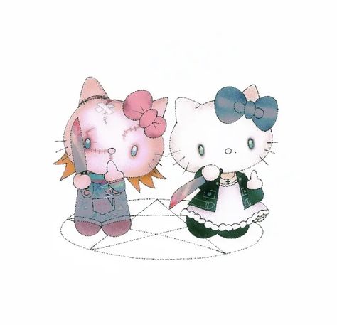 Pfps Halloween, Chucky Pfp, Hello Kitty Horror, Pfp Hello Kitty, Art Hello Kitty, Chucky Tiffany, Hello Kitty Pfp, Kitty Pfp, Cute Small Animals