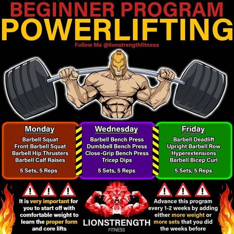 🔥🚨TRY THIS POWERLIFTING PROGRAM🚨🔥 . 📚Follow @thetrainingmanual For all things training!!. . Try doing 5 sets of 5 reps (5x5) at 75% of… | Instagram Power Training Workout, Beginner Powerlifting Program, Powerlifting Program, Powerlifting Men, Dumbbell Workout Plan, Powerlifting Workouts, Barbell Deadlift, Powerlifting Training, Powerlifting Motivation