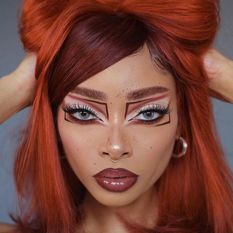 NYANE ® • 𝓎𝓊𝓃𝑔 𝓂𝑒𝓉𝓈𝒾 (@nyane) • Instagram photos and videos Scary Spice, Nyane Lebajoa, Hand Shadows, Face Art Makeup, Avant Garde Makeup, Hair Dyes, Ginger Spice, Crazy Makeup, Hair Collection