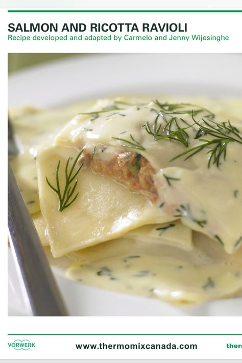 Smoked Salmon Ravioli, Dill Sauce Salmon, Salmon Ravioli, Dill Sauce Recipe, Dill Sauce For Salmon, Ravioli Filling, Homemade Ravioli, Ravioli Recipe, Dill Sauce