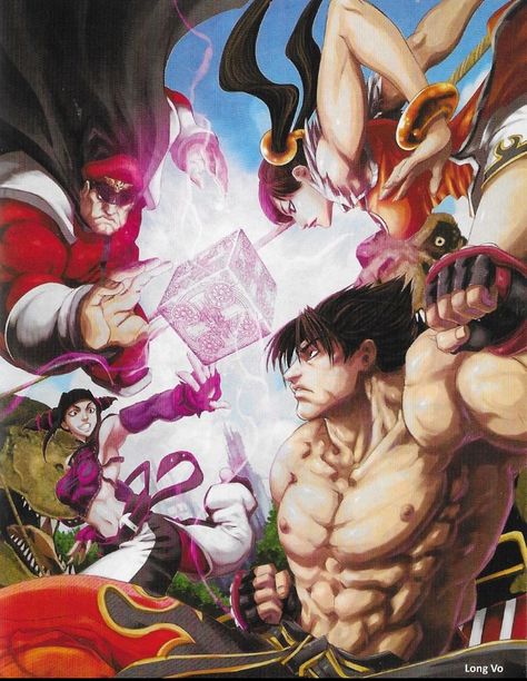 Street Fighter Vs Tekken, Street Fighter X Tekken, Tekken Jin Kazama, Tekken 2, Fighter Art, Jin Kazama, Street Fighter Art, Barbie Cartoon, Cover Ideas