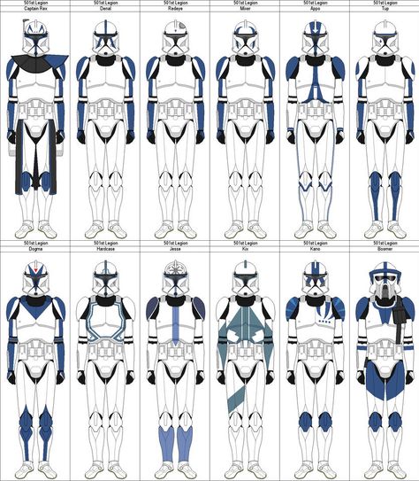 Phase 1 501st clones by MarcusStarkiller Clone Helmet, Star Wars Characters Poster, 501st Clone Trooper, Star Wars Infographic, Clone Trooper Armor, Star Wars Decal, Space Fleet, Clone Wars Art, 501st Legion