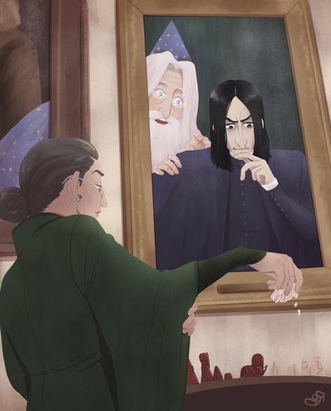 Snape And Mcgonagall, Severus Snape Art, Citate Harry Potter, Severus Snape Fanart, Harry Potter Severus, Harry Potter Severus Snape, Hp Harry Potter, Snape Harry Potter, Snape Harry