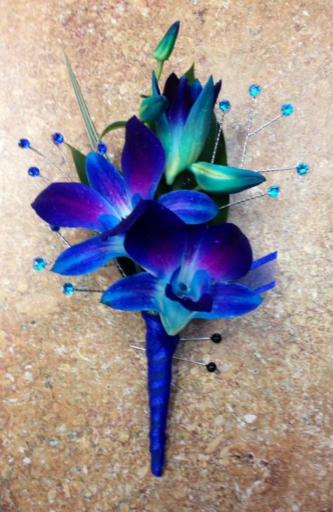 17 Best ideas about Blue Orchids on Pinterest | Blue orchid ... Blue Orchid Wedding, Orchid Boutonniere, Galaxy Wedding, Purple Wedding Bouquets, Orchid Bouquet, Dendrobium Orchids, Orchid Wedding, Purple Wedding Flowers, Prom Flowers