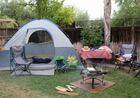 Easy Backyard Campout Ideas - 365ish Days of Pinterest Backyard Camp Out, Backyard Campout Ideas, Campout Ideas, Backyard Camping Ideas, Campout Party, Yard Camping, Backyard Vacation, Backyard Campout, Shabby Chic Bedroom Furniture