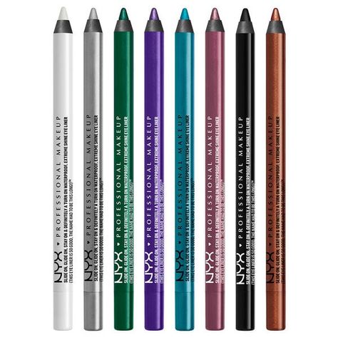 NYX Slide-On Eye Pencil How To Do Eyeliner, Waterproof Eyeliner Pencil, Eyeliner For Beginners, Concealer Palette, Nyx Makeup, Mascara Tips, Eyeliner Pencil, How To Apply Mascara, Eye Pencil