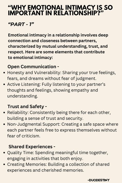 Discover the significance of emotional intimacy in today's relationships. Learn how open communication, trust, empathy, and shared experiences can deepen your connection and strengthen your bond. Explore tips for fostering emotional closeness with your partner. #RelationshipGoals #EmotionalIntimacy #CoupleGoals #HealthyRelationships #LoveAndConnection Building Emotional Connection, How To Emotionally Connect Relationships, Creating Emotional Connection, Emotional Connection With Husband, Bids For Connection, Emotionally Unavailable Partner, Emotional Closeness, Couple Communication, Open Relationships