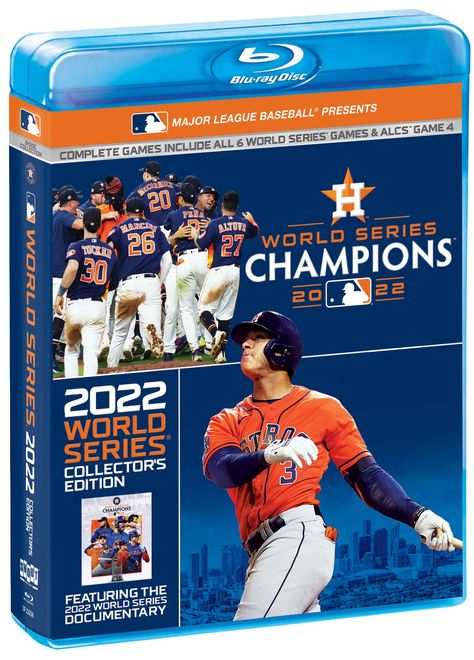 Relive the Houston Astros 2nd World Series Pennant in this 8-disc set from Shout Factory & Major League Baseball featuring the American League Championship Series clinching sweep of the New York Yankees, all 6 games of the World Series & its full documentary. World Series Rings, Astros World Series, Kyle Schwarber, Mlb World Series, Minute Maid Park, Minute Maid, Philadelphia Phillies, Houston Astros, Major League Baseball