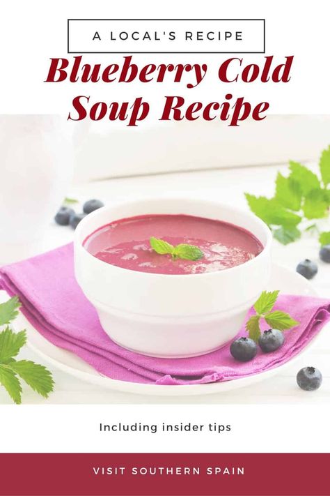 Are you looking Quick Blueberry Cold Soup Recipe? You got to try this chilled blueberry soup, a unique twist on the classic vegetable gazpacho from Spain. The blueberry gazpacho is made with fresh blueberries, yogurt and coconut milk, and apart from the lovely colour, this berry gazpacho has a delightful taste as well. The cold blueberry soup recipe can be served for lunch, or as an appetizer by putting it in smaller glasses. #blueberrycoldsoup #blueberrygazpacho #gazpachorecipe #coldsouprecipe Chilled Blueberry Soup, Berry Soup, Blueberry Soup, How To Store Blueberries, Cold Soup Recipes, Cold Soups, Coconut Milk Soup, Gazpacho Recipe, Bread Soup