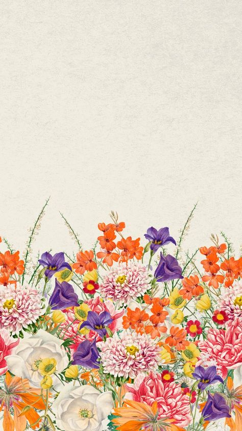 Spring wildflower border mobile wallpaper, | Premium Photo - rawpixel Phone Wallpaper Beige, Wild Flower Wallpaper, Spring Iphone Wallpaper, Wildflower Border, Botanical Background, Wildflower Invitation, Flowers Border, Hd Flower Wallpaper, Floral Cards Design