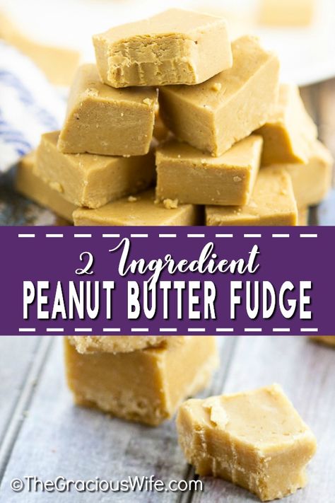 Creamy, smooth 2 Ingredient Peanut Butter Fudge that you can make in the microwave in about 5 minutes with just 2 ingredients! It seriously makes the best fudge. You wouldn't even believe it was so easy! So little work, so much delicious! Low Carb Peanut Butter Fudge, Microwave Peanut Butter Fudge, 2 Ingredient Fudge, Sugar Free Fudge, Peanut Butter Fudge Recipe, Peanut Butter Fudge Easy, Cheesecake Oreo, Keto Fudge, Chef Club