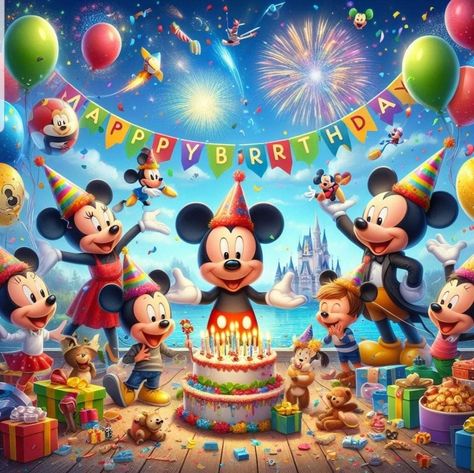 Mickey Mouse Happy Birthday, Happy Birthday Mickey Mouse, Happy Birthday Disney, Workout Circuit, Birthday Mickey Mouse, Birthday Wishes Pics, Happy Birthday Ecard, Good Morning Sister, Mickey Mouse Images