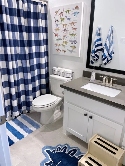 Boy Bathroom Ideas Kid, Toddler Boy Bathroom Ideas, Kids Bathroom Ideas For Boys, Boys Bathroom Ideas Kid Decor, Boys Bathroom Ideas Kid, Little Boys Bathroom Ideas, Boy Bathroom Decor, Cute Kids Bathroom, Boys Shower Curtain Teenage