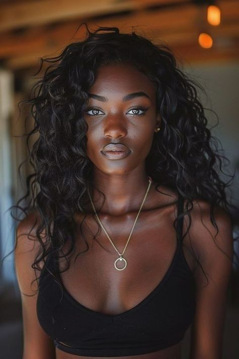 Level Up Your Hair Game With These Stunning Wavy Lace Front Wigs | Patreon Sleek Waves, Mom Haircuts, Quick Weave Hairstyles, Cosplay Hair, Dark Skin Beauty, Frontal Hairstyles, Dark Skin Women, Hair Game, Cool Hair Color