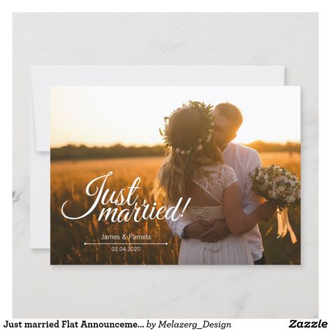 Announcement Photoshoot, Photo Wedding Card, Wedding Announcements Photos, Handwritten Wedding, Marriage Announcement, Wedding Reception Invitations, Surprise Wedding, Photo Thank You Cards, Romantic Wedding Photos