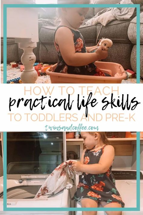 Life Skills For Toddlers, Twin Mom Humor, Skills For Preschoolers, Self Help Skills, Twin Life, Twin Toddlers, Coffee Blog, Kitchen Skills, Toddlers And Preschoolers