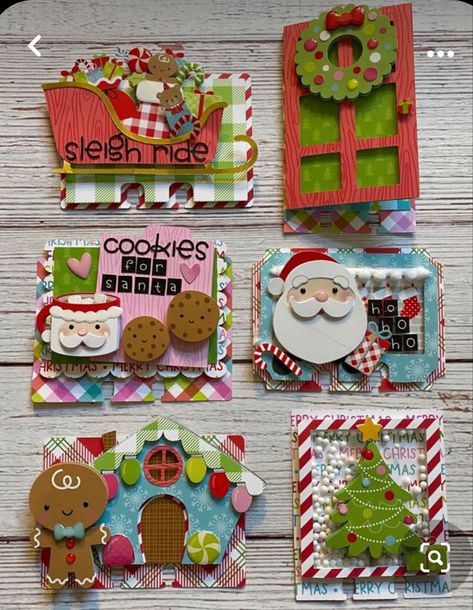 Christmas Memory Dex Cards Ideas, Rolodex Art Cards, Memorydex Ideas, Memorydex Cards, Rolodex Art, Christmas Embellishments, Gingerbread Cards, Rolodex Cards, Christmas Art Projects