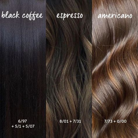 Inspired by the color of your favorite coffee, which brunette hair color would you choose this fall season? Click to discover more brown hair ideas. Mocha Blonde Hair, Wella Hair Color Chart, Toner For Brown Hair, Mocha Brown Hair Color, Coffee Hair Color, Mocha Brown Hair, Cool Brown Hair, Mocha Color Hair, Coffee Brown Hair