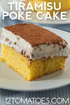 Tiramisu Poke Cake Recipe, Tiramisu Poke Cake, Boozy Cookies, Drunken Desserts, Cake Poke, Easy Tiramisu, Crazy Cake, Xmas Desserts, Cake Rolls