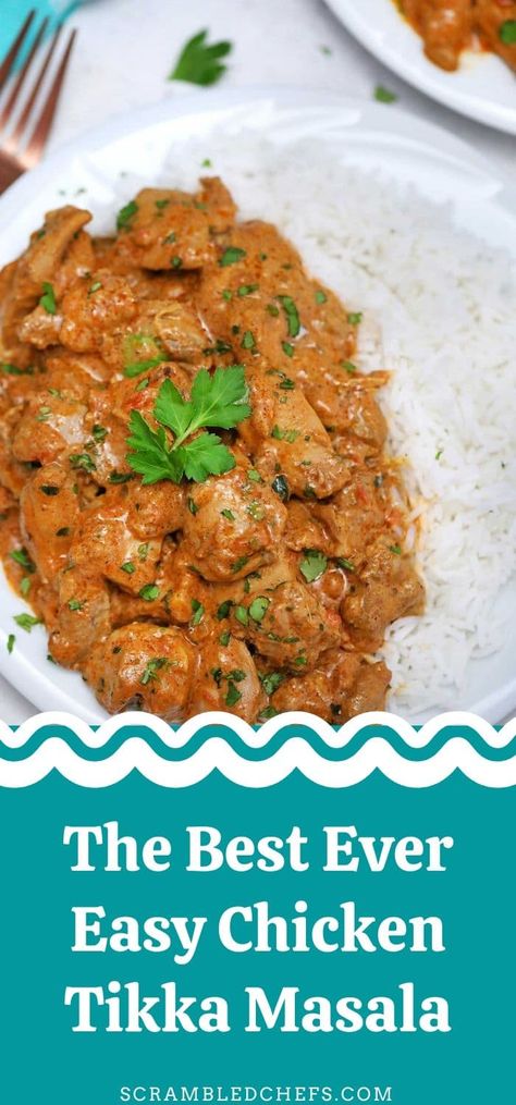 Fall in love with this better than takeout chicken tikka masala recipe! This easy to make masala is packed with traditional masala flavors you'll love! #ChickenTikkaMasala #ChickenMasala #TikkaMasala #ChickenCurry #EasyCurryRecipe #CurryRecipe #TikkaMasalaRecipe #IndianCuisine #IndianRecipe Chicken Receipe, Chicken Jalfrezi Recipe, Jalfrezi Recipe, Easy Chicken Tikka Masala, Carrot Recipes Side Dishes, Chicken Jalfrezi, Chicken Masala Recipe, Butter Chicken Recipe Indian, Lentil Curry Recipes