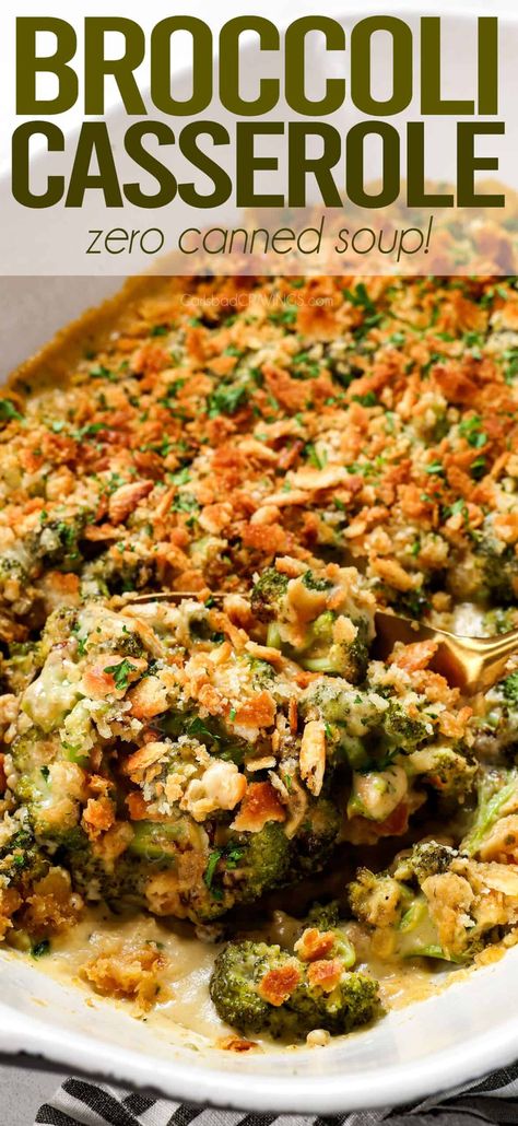 Broccoli Casserole made without any canned soups! It's elevated with roasted broccoli and a from scratch creamy, cheesy sauce! Perfect for holidays, company and potlucks! #recipes #recipeoftheday #recipeideas #recipesfordinner #sidedish #familydinner #familyrecipe #thanksgivingsidedish #christmassidedish #thanksgivingside #broccoli #roastedbroccoli #broccolirecipe #broccolicasserole #broccolicheesecasserole Roasted Broccoli Casserole, Homemade Broccoli Casserole, Elevated Vegetable Recipes, Ritz Broccoli Cheese Casserole, Elevated Side Dishes, Brocolli Cheese Recipe, Recipe For Broccoli Casserole, Easy Broccoli And Cheese Casserole, Brocoli Casserole Recipes