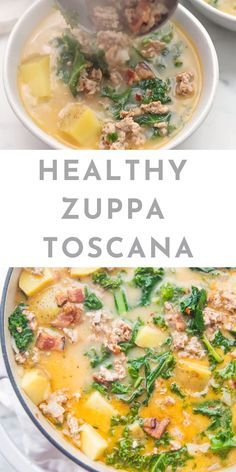 Healthy Zuppa Toscana Soup, Healthy Zuppa Toscana, Easy Healthy Soup, Zuppa Toscana Soup, Toscana Soup, Recipes Yummy, Healthy Recipes On A Budget, Favourite Food, Food Yummy