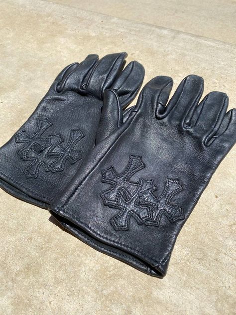 Chrome Hearts 1/1 CHROME HEARTS LEATHER GLOVES | Grailed Chrome Hearts Leather, Heart Accessories, Chrome Hearts, Leather Gloves, Men's Accessories, Leather Glove, Accessories Shop, I Am Awesome, Gloves