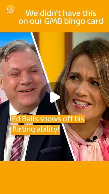 Good Morning Britain on Instagram: "Would you flirt to get an upgrade? Ed Balls definitely would! 😏" Susanna Reid, Good Morning Britain, Bingo Cards, Good Morning, On Instagram, Instagram