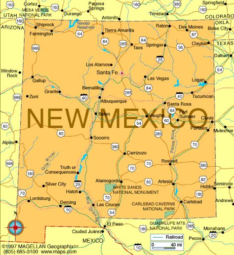 Map of New Mexico became a state on January 6, 1912.  It was the 47th state to join the union.  The capital is Santa Fe. Nevada Map, New Mexico Map, Mexico Tattoo, Ku Art, Travel New Mexico, Mexico Map, Roswell New Mexico, Albuquerque News, New Mexico Usa