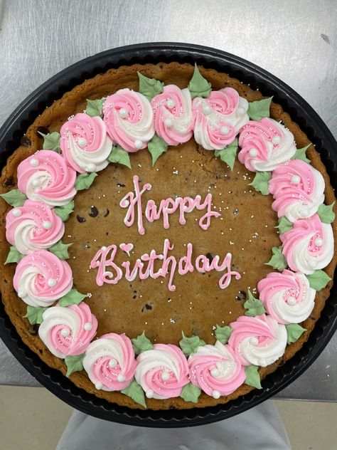 Eileens Cookies, Simple Cookie Cake Designs, Message Cookies, Big Cookies, Cake Treats, Cake Designs For Girl, Cookie Cake Decorations, Cookie Cake Designs, 14th Birthday Cakes