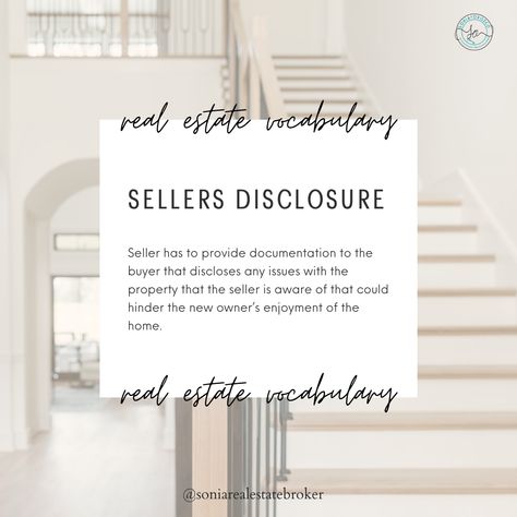 A seller’s disclosure is essential information when selling a home. It gives prospective buyers confidence that they’re making an informed decision on what could be one of their biggest investments to date! 🖇️ #soniarealestatebroker #realestate #realestateagent #realestatebroker #realtorlife #remaxchampions #remaxchampionsontario #remax #remaxhustle #hustleon #workhard #goals Real Estate Seller Tips, Real Estate Goals, Seller Tips, Real Estate Agent Marketing, Selling A Home, Real Estate Quotes, Real Estate Tips, Real Estate Broker, Selling House