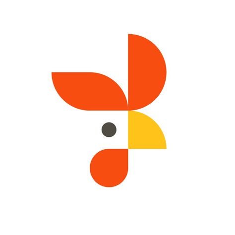 Stop that Bertalan Gombos 🐔❤️ This brilliant little logo goes straight into our #DribbbleFaves. #logo #logodesigner #logos #logoinspiration #logoideas Minimal Logos Inspiration, Rooster Logo, Geometric Logo Design, Logo Sketches, Logo Design Set, Visual Identity Design, Bakery Logo Design, Restaurant Logo Design, Logo Creation