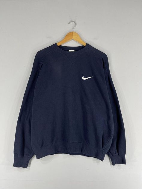 #nessastyle Nike Navy Sweatshirt, Navy Blue Nike Sweater, Navy Nike Crewneck, Oversized Nike Sweatshirt, Nike Crew Neck Sweatshirt, Sweat Nike Vintage Bleu, Navy Blue Nike Sweatshirt, Navy Nike Sweatshirt, Vintage Nike Hoodies