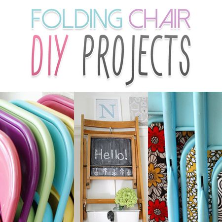 5 ways to upcycle a folding chair - The Cottage Market Folding Chair Diy, Basement Well, Folding Chair Makeover, Fold Out Chair, Futon Chair Bed, Chair Diy, Folding Chair Covers, Wooden Folding Chairs, Metal Folding Chairs