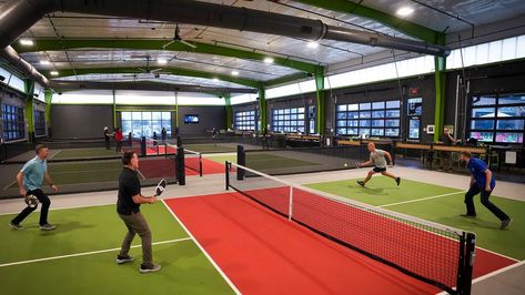 D-FW’s fastest-growing pickleball bar biz expands to 2 North Texas ‘burbs Indoor Pickleball Court, Chicken N Pickle, Indoor Pickleball, Indoor Sports Court, Sport Facilities, Tennis Academy, Pickleball Courts, Sports Court, World Cup Games