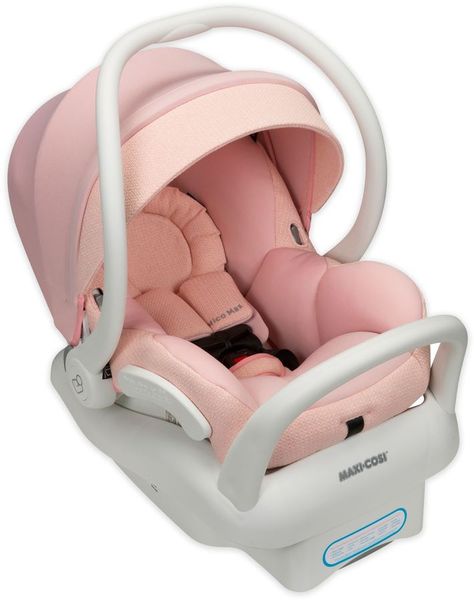 Maxi-Cosi Mico Max Infant Car Seat in Pink Sweater Knit $289.99 At Bed Bath & Beyond Baby pink cozy fabric, side protection https://api.shopstyle.com/action/apiVisitRetailer?id=619055894&pid=uid841-37799971-81 Baby Car Seats Newborn, Baby Doll Car Seat, Quinny Stroller, Newborn Necessities, Pink Car Seat, Girl Car