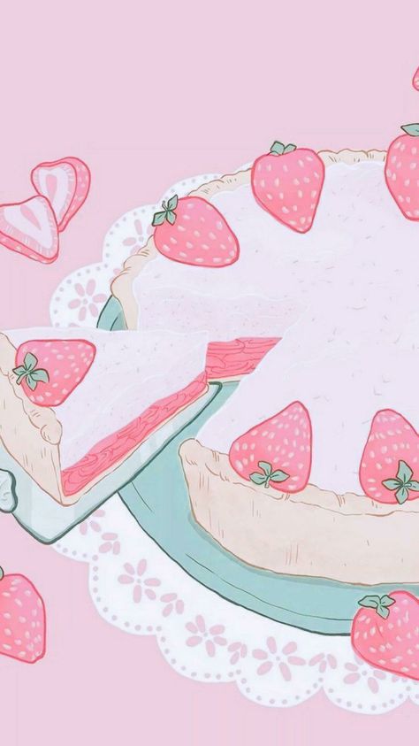 Pink Cake Wallpaper, Strawberry Cake Wallpaper, Images Kawaii, Birthday Wallpaper, Cute Tumblr Wallpaper, Pink Life, Pastel Pink Aesthetic, Iphone Wallpaper Themes, Edgy Wallpaper