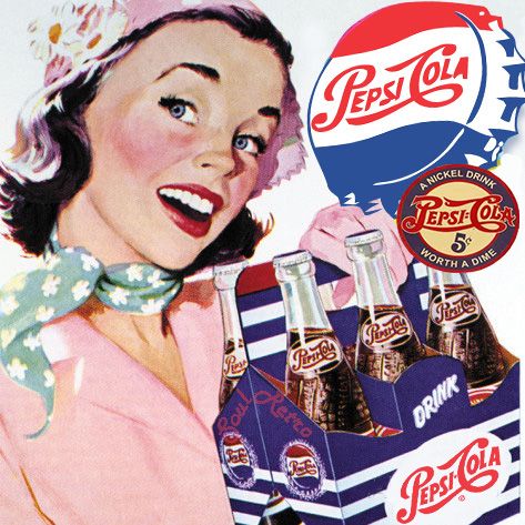 Pepsi Vintage, Pepsi Ad, 1970s Tv Shows, Cola Drinks, Desk Planners, Vintage Advertising Posters, Vintage Poster Design, Hippie Painting, Old Advertisements