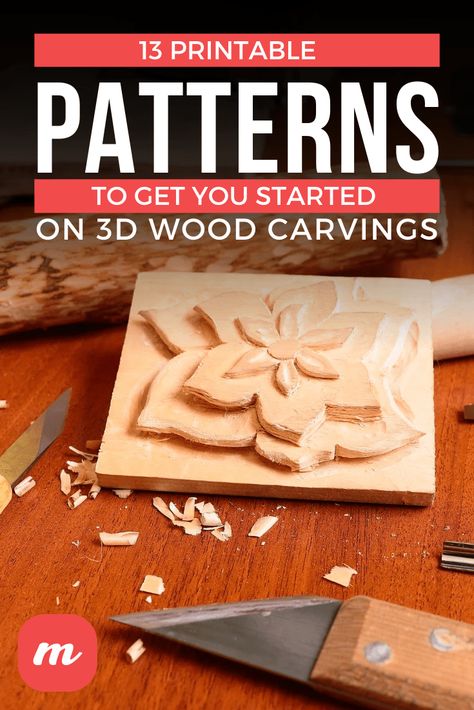 Finding good 3d Wood Carving Patterns can be tough, especially if you are a beginner to the art. That is why we have rounded up this awesome list of 13 templates you can try out! From birds to bears and even floral patterns, this list has something for everyone. Free printable patterns and more. Check it out and get started! #woodcarving #3Dwoodcarvingtemplates Sculpting Tips, Wood Sculpting, Bird Carving Patterns, Free Printable Patterns, Whittling Patterns, 3d Wood Carving, Dremel Tool Projects, Wood Burning Patterns Stencil, Dremel Crafts