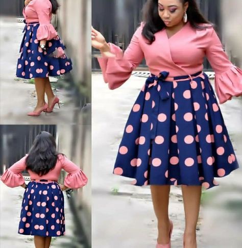 Ingvn new summer elegent fashion style african women printing plus size polyester dress L-3XL Womens Polka Dot Dress, Turkey Dress, Short African Dresses, Best African Dresses, African Fashion Skirts, African Wear Dresses, Afrikaanse Mode, Look Plus Size, Look Retro