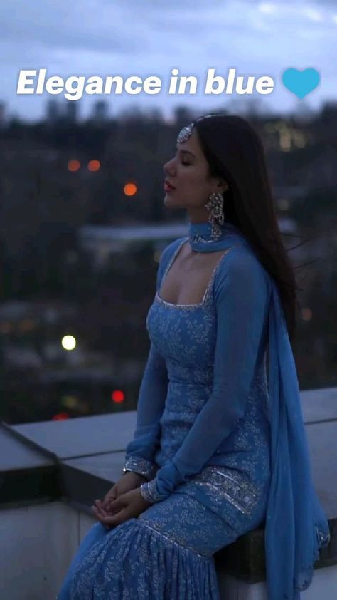 Elegance in blue 💙 | Party wear indian dresses, Indian fashion, Traditional indian outfits Indian Outfits Lehenga, Punjabi Outfits, Traditional Indian Dress, Casual Indian Fashion, Desi Fashion Casual, Salwar Kamiz, Indian Dresses Traditional, Traditional Indian Outfits, Simple Pakistani Dresses