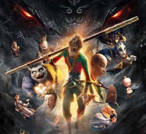 An Epic Journey to the West Monkey King Movie, Monkey King Reborn, Son Wukong, The Monkey King, Fantasy Star, Sky Anime, Be With You Movie, One Piece Wallpaper Iphone, Chinese Mythology