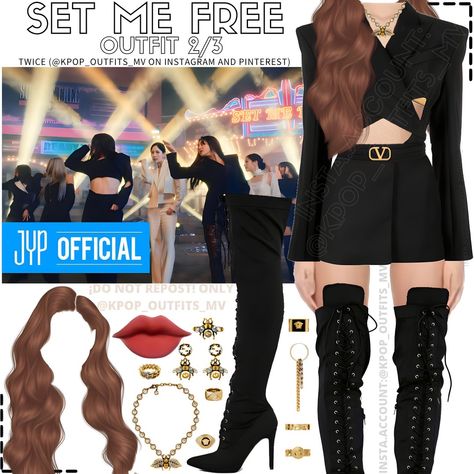 Set Me Free Outfit Inspired, Twice Set Me Free Outfits Inspired, Kpop Concert Outfit, Performance Outfits, Trendy Prom Dresses, Preformance Outfits, Concert Looks, Mode Kpop, Set Me Free