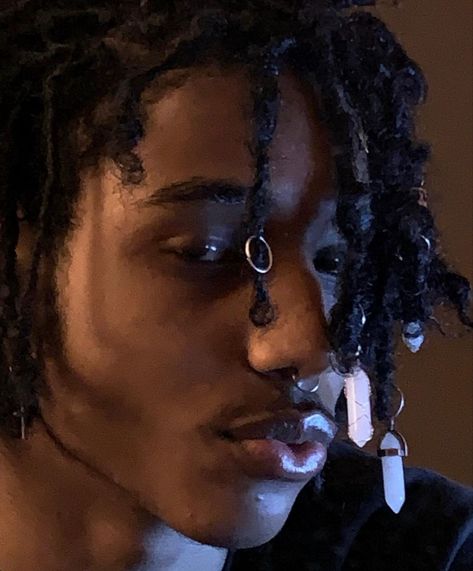 Arab Hair, Black Hairstyles Men, Black Guy With Dreads Art, Black Oc Male Dreads, Black Alt Men Aesthetic, Black Guy Face Claim Dreads, Black Guy With Locs Aesthetic, Purple Dreads, Short Dreads